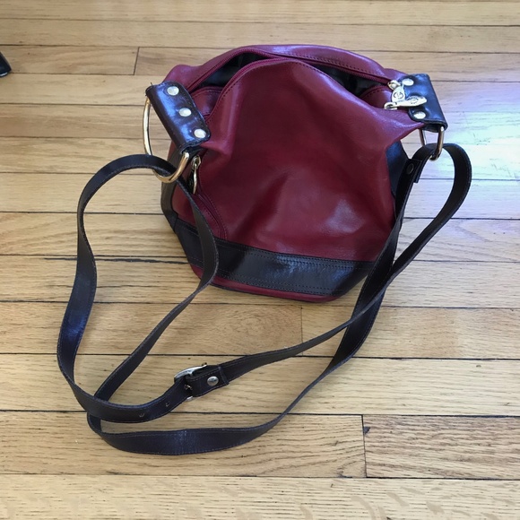 Maroon/Brown Valentina Crossbody Shoulder Purse - Picture 6 of 6